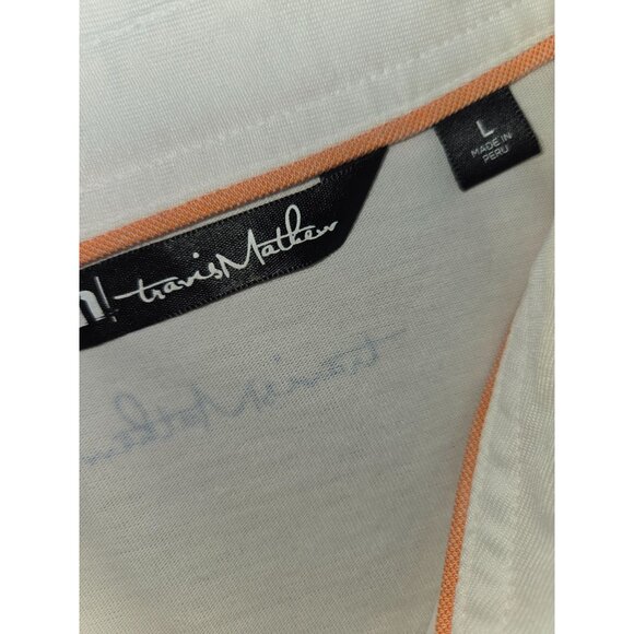 Men's White Polo Shirt with Striped Design - Picture 4 of 7